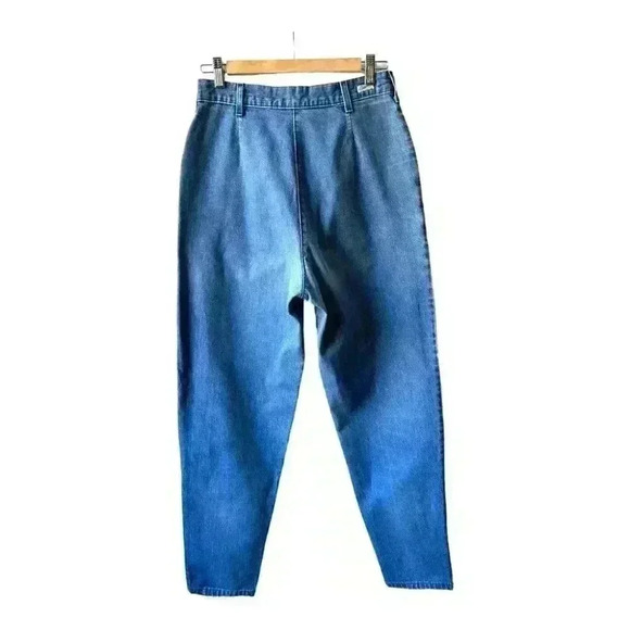 CREAM Vintage High Rise Pleated Tapered Ankle 80's 90's Mom Jeans Size 30 - Picture 6 of 10